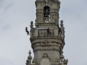A torre, aquando das obras a que foi sujeita no ano passado