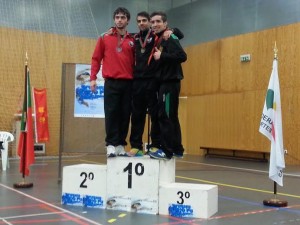 Rodolfo no pódio em Campeonato decorrido em Arouca