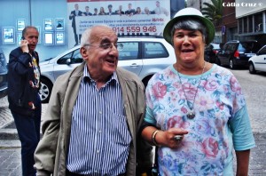 Casal de "namorados". Uma brincadeira à moda da Rosa Mota