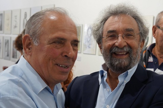 Luís de Matos (direita) com Manuel Silva