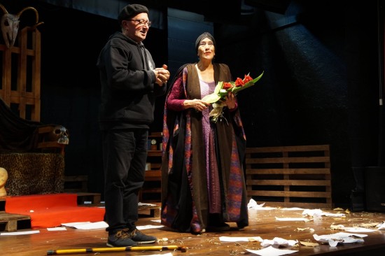 Manuel ramos Costa, encenador, com Aurora Gaia