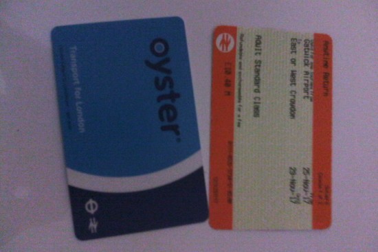 Londres - cartoes transporte